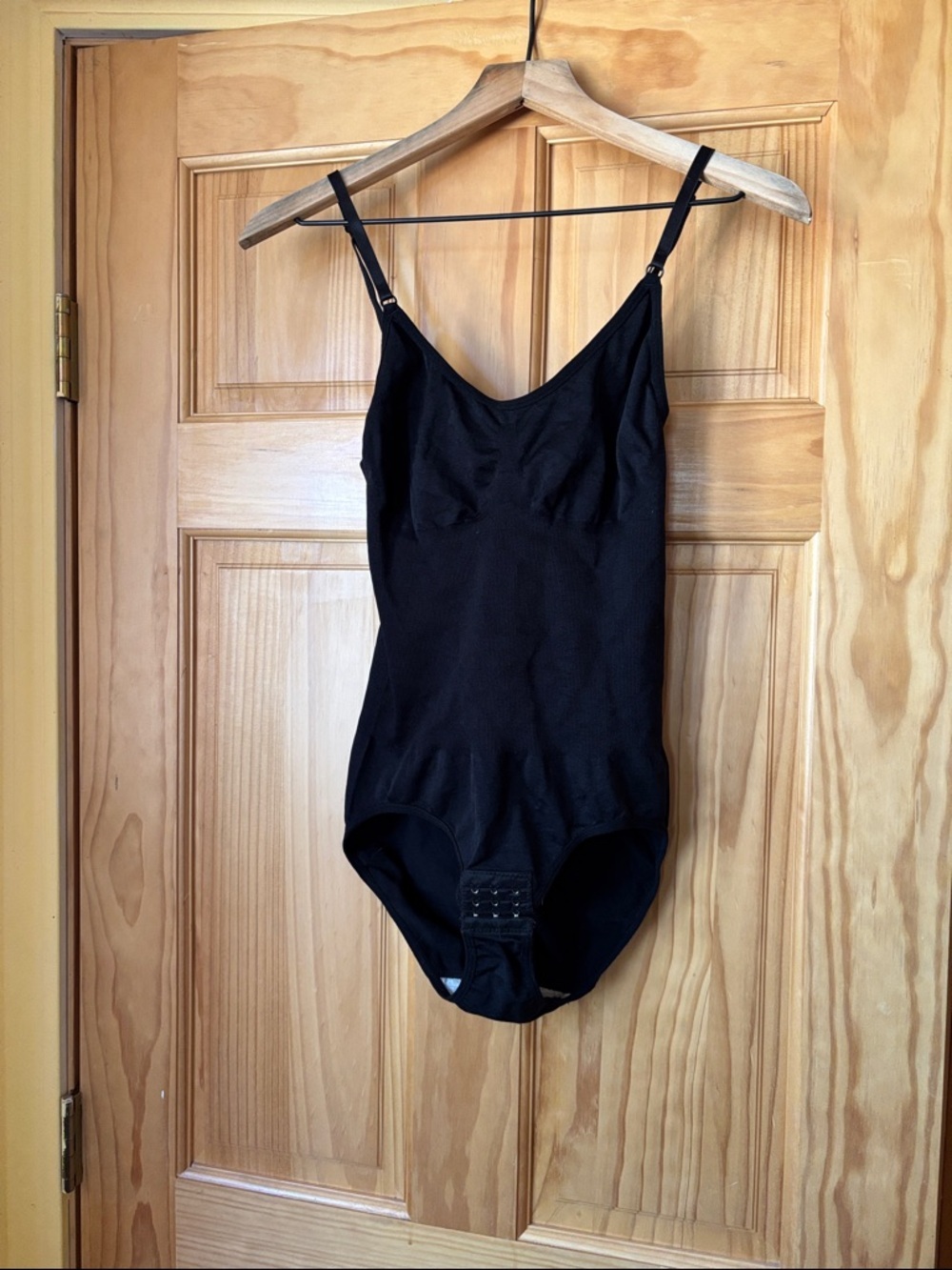 Black Adjustable-Strap Shapewear Bodysuit